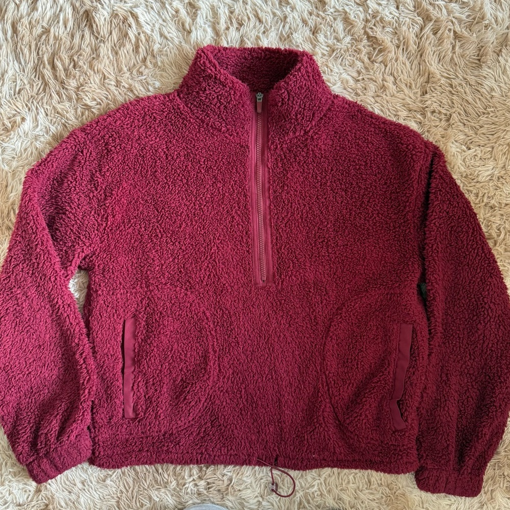 No Boundaries Burgundy Fleece Sweater